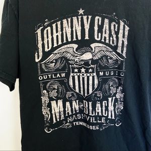 Johnny Cash black graphic T-shirt XL